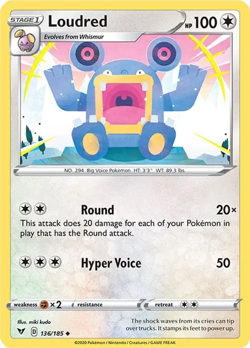 Loudred card art