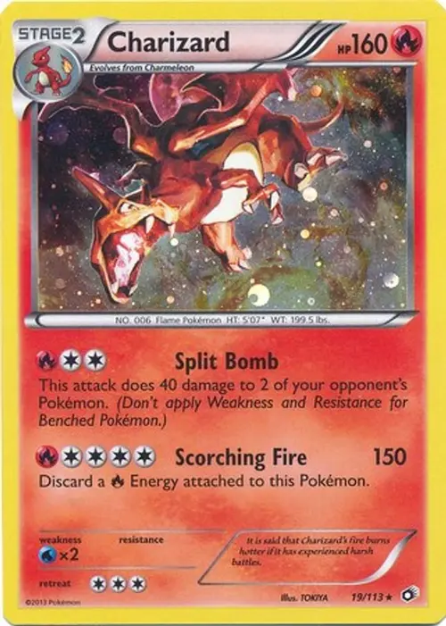 Charizard - 19/113 (Cosmos Holo) card art