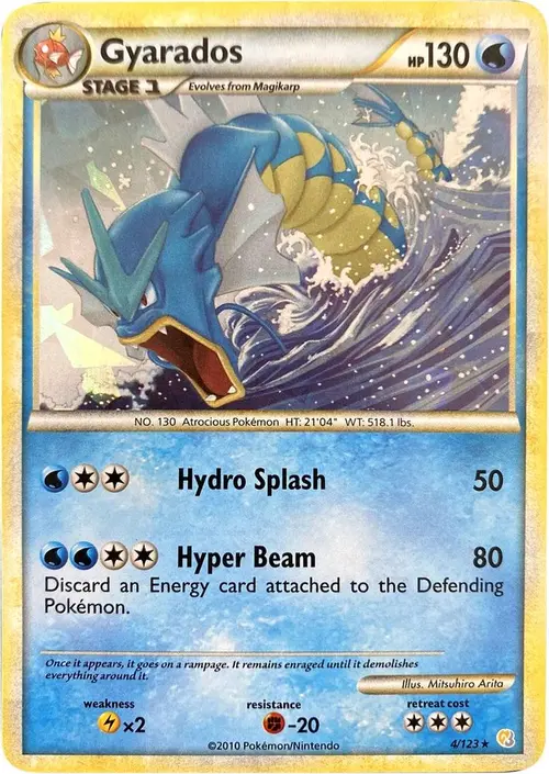 Gyarados - 4/123 (Cracked Ice Holo) card art