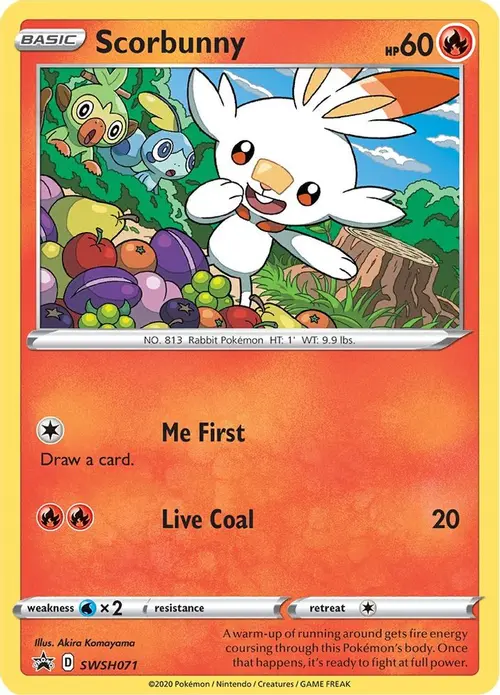 Scorbunny - SWSH071 card art