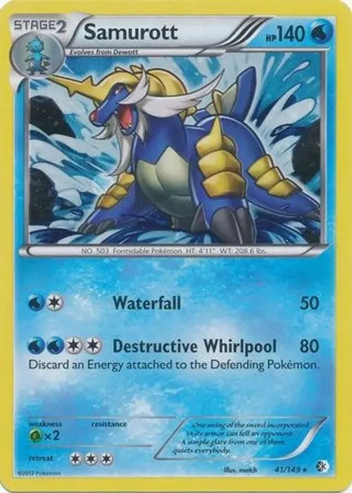 Samurott - 41/149 (Cosmos Holo) card art