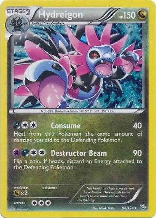 Hydreigon - 98/124 (Cosmos Holo) card art