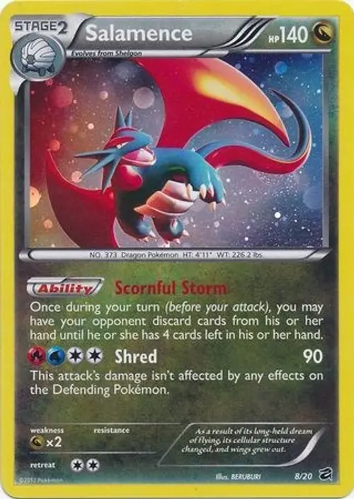 Salamence - 8/20 (Cosmos Holo) card art