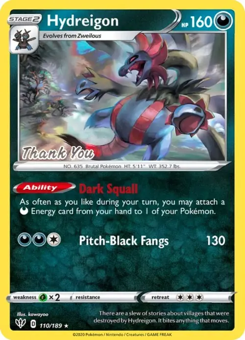 Hydreigon - 110/189 [Thank You] card art