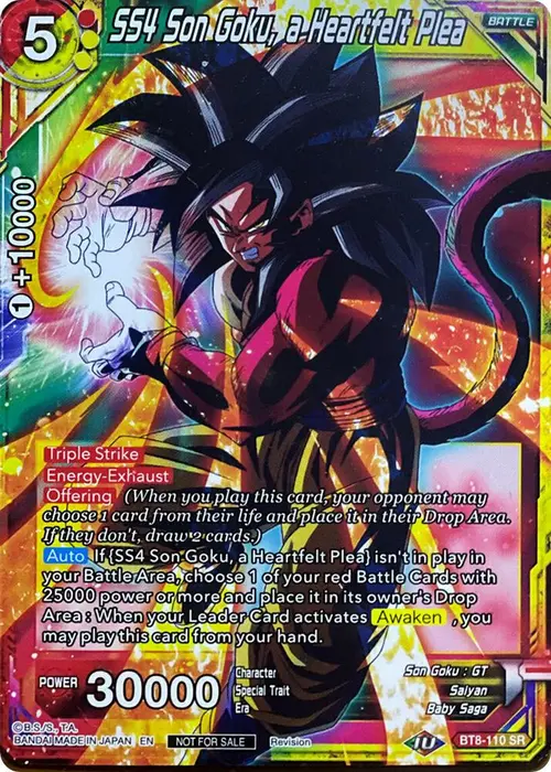 SS4 Son Goku, a Heartfelt Plea card art