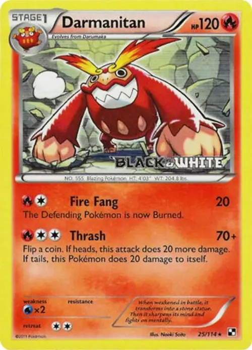 Darmanitan - 25/114 (Prerelease) card art