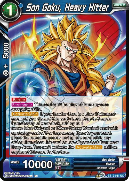 Son Goku, Heavy Hitter card art