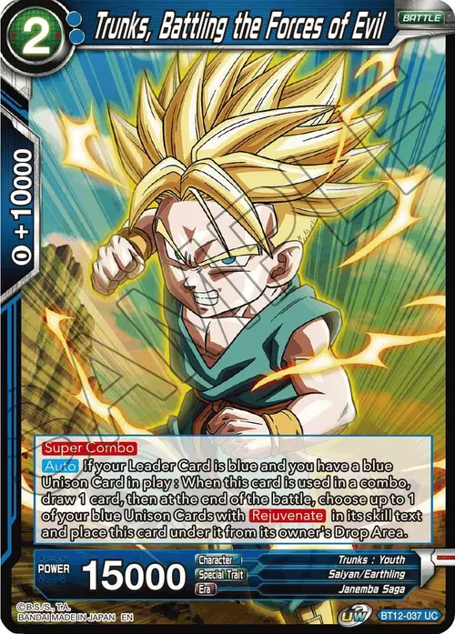 Trunks, Battling the Forces of Evil card art