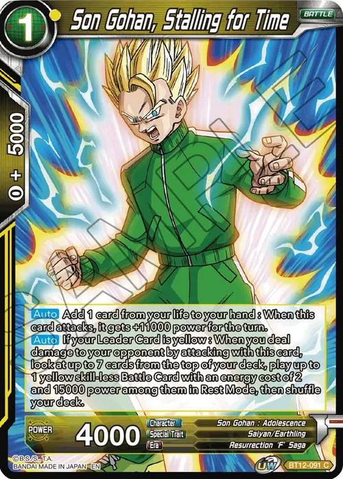 Son Gohan, Stalling for Time card art