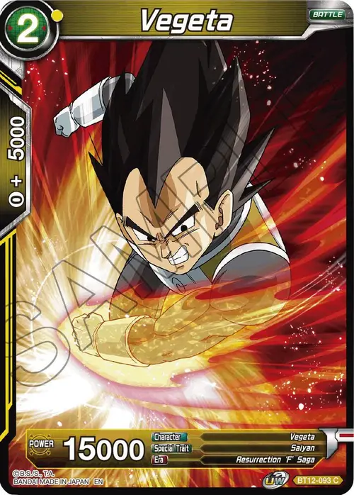 Vegeta card art