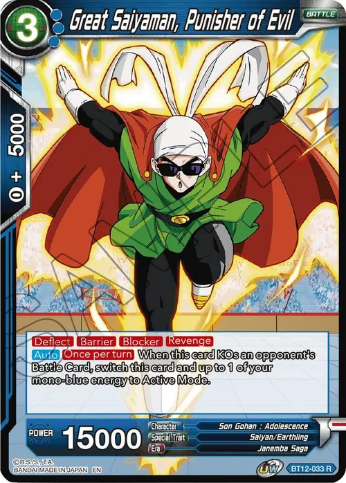 Great Saiyaman, Punisher of Evil card art