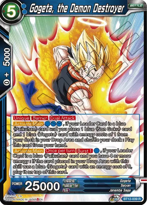 Gogeta, the Demon Destroyer card art