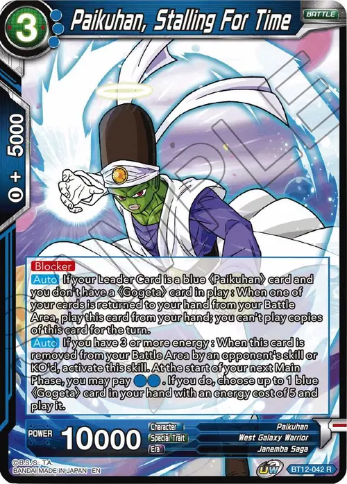 Paikuhan, Stalling for Time card art
