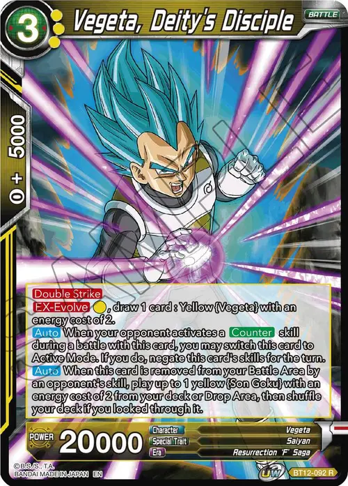 Vegeta, Deity's Disciple card art