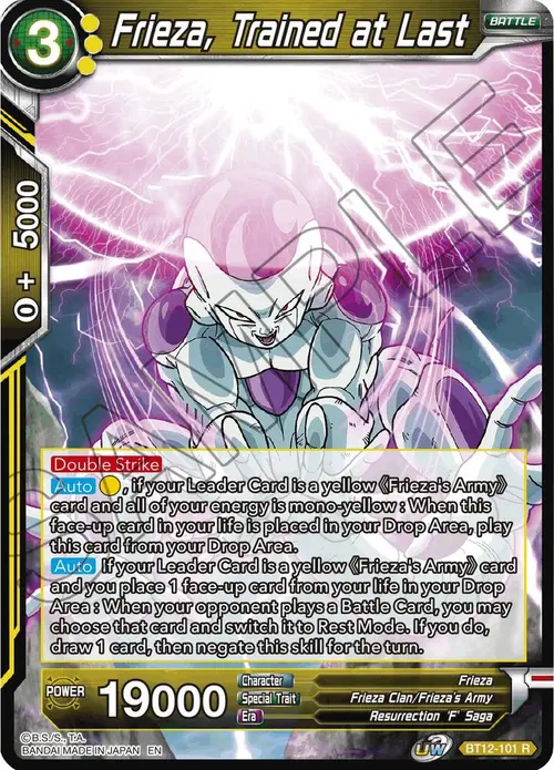 Frieza, Trained at Last card art