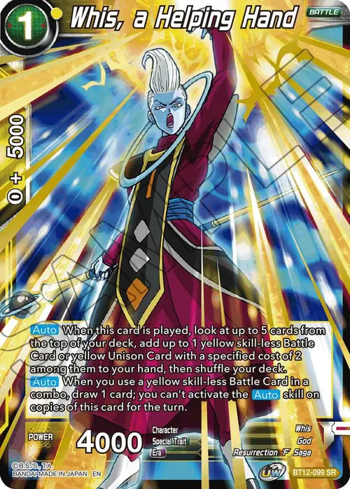 Whis, a Helping Hand card art