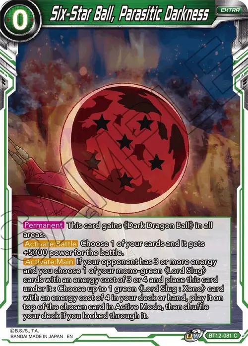 Six-Star Ball, Parasitic Darkness card art