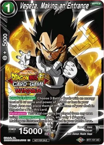 Vegeta, Making an Entrance (Top 16 Winner) card art