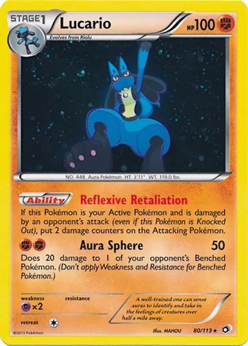 Lucario - 80/113 (Cosmos Holo) card art