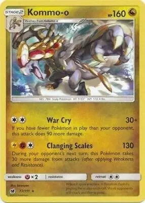 Kommo-o - 77/111 (Cracked Ice Holo) card art