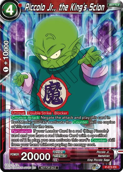 Piccolo Jr., the King's Scion (Unison Warrior Series Tournament Pack Vol.3) card art