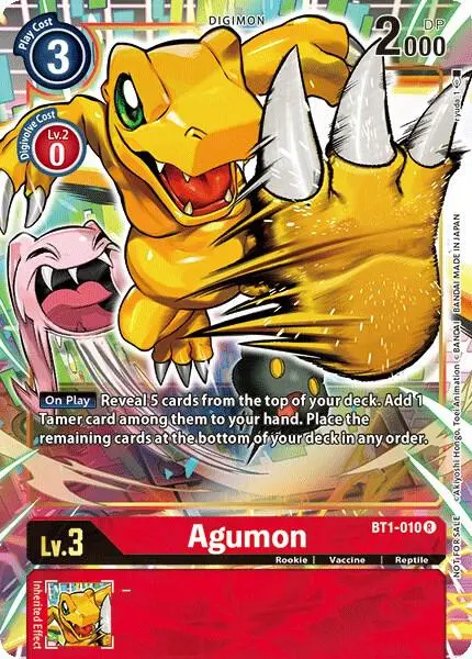 Agumon - BT1-010 (Dash Pack Ver. 1.0) card art