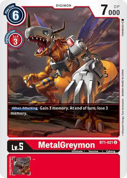 MetalGreymon - BT1-021 card art