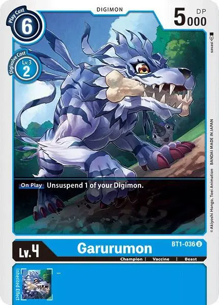 Garurumon - BT1-036 card art