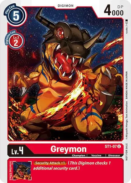 Greymon - ST1-07 (Tamer Party Promo) card art