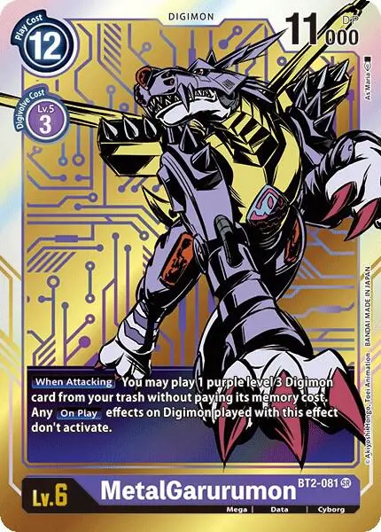 MetalGarurumon - BT2-081 (Alternate Art) card art