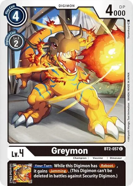 Greymon - BT2-057 card art