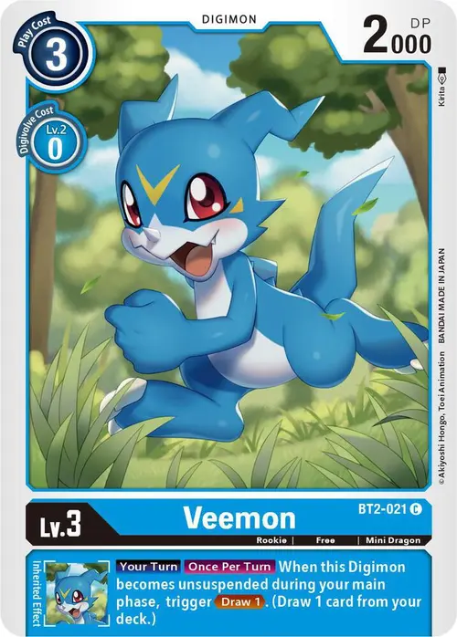Veemon - BT2-021 card art