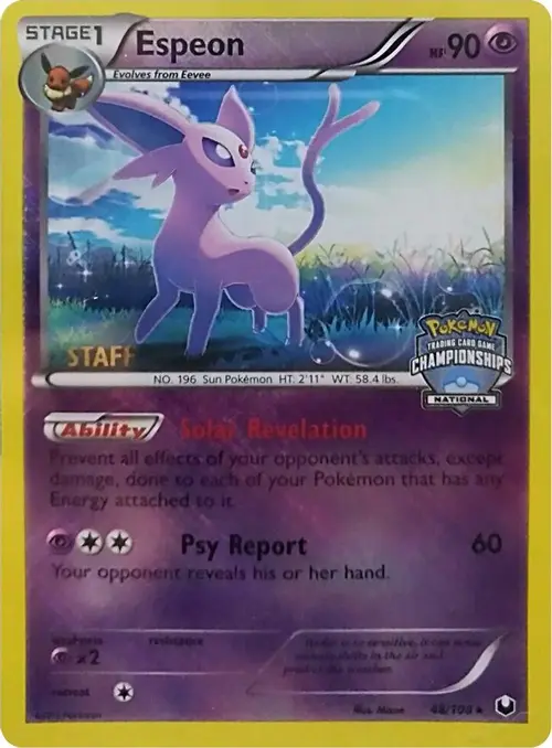 Espeon - 48/108 (National Championships) [Staff] card art