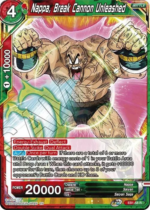 Nappa, Break Cannon Unleashed card art