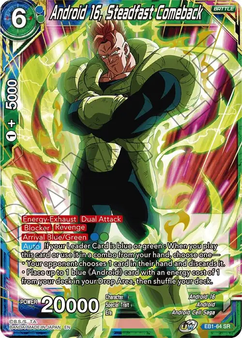 Android 16, Steadfast Comeback card art