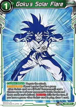 Goku's Solar Flare card art