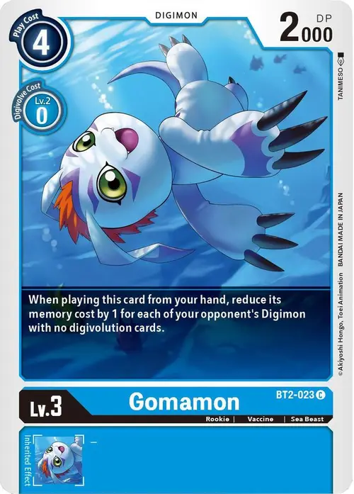 Gomamon - BT2-023 card art