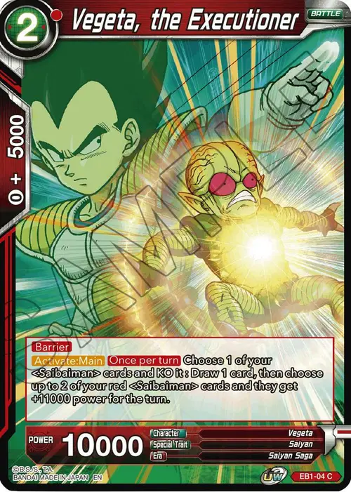Vegeta, the Executioner card art