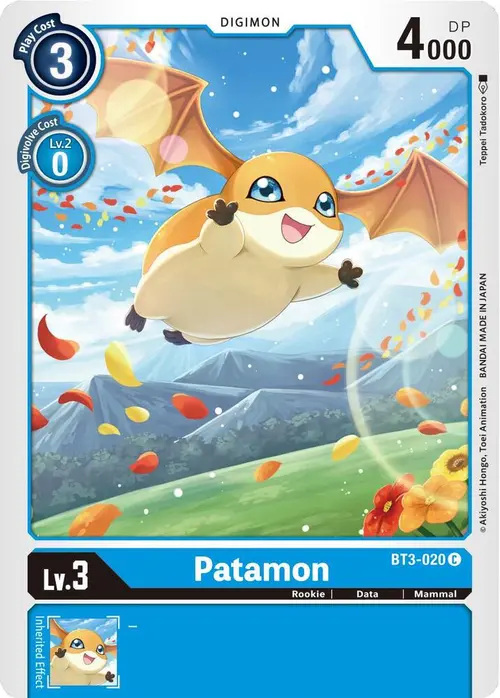 Patamon - BT3-020 card art