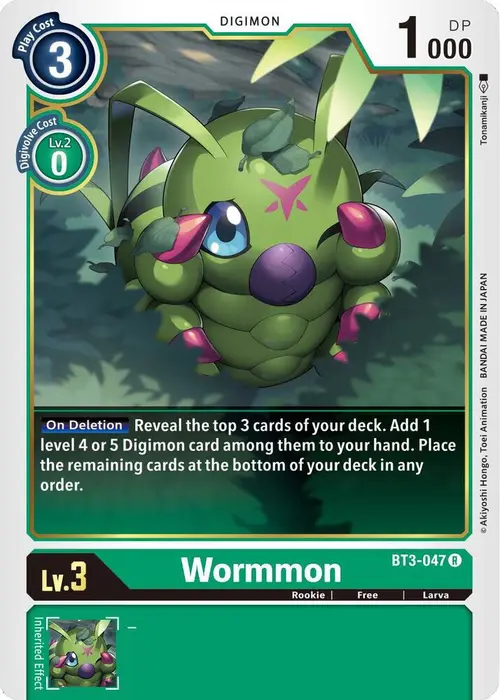 Wormmon card art