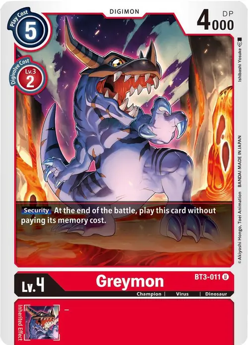 Greymon - BT3-011 card art