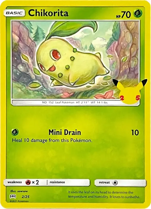 Chikorita - 2/25 card art