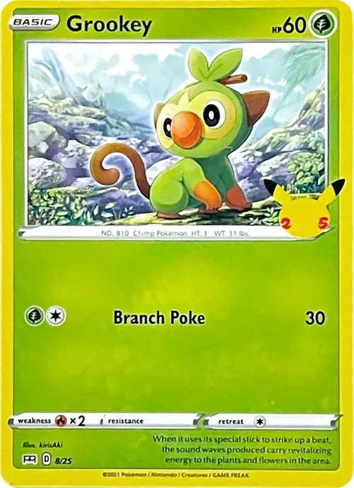 Grookey - 8/25 card art