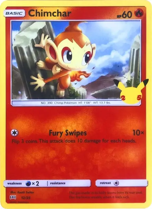 Chimchar - 12/25 card art