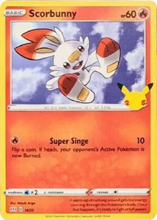Scorbunny - 16/25 card art