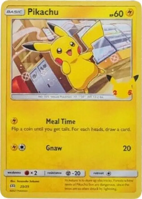 Pikachu - 25/25 card art