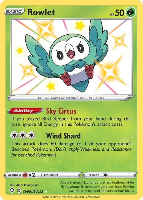 Rowlet card art