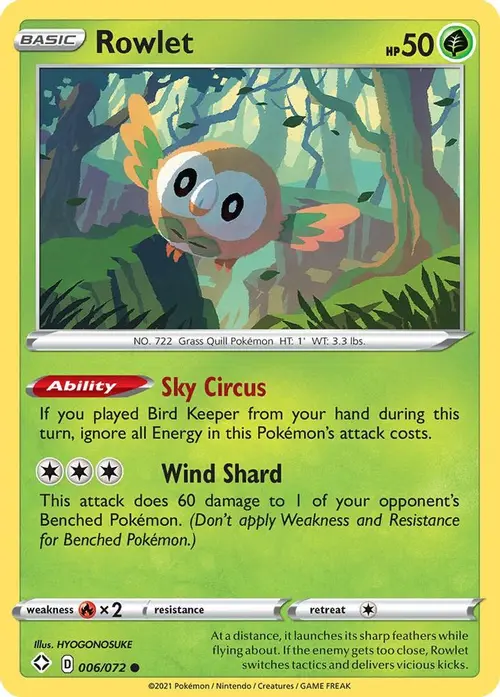 Rowlet card art