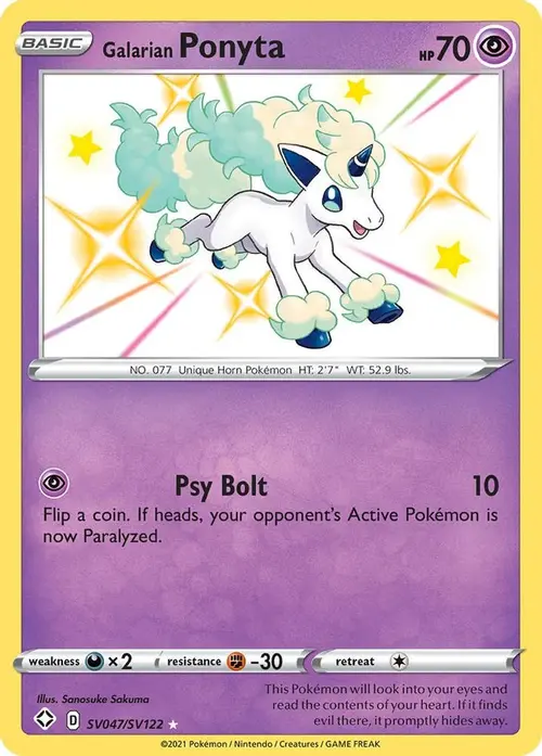 Galarian Ponyta card art