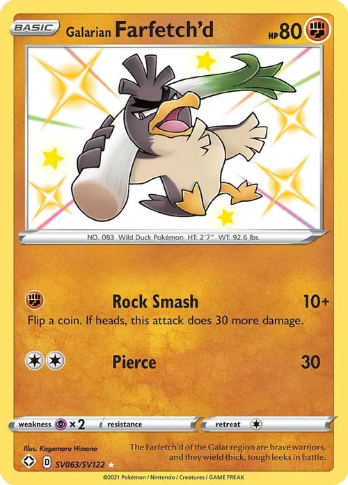 Galarian Farfetch'd card art